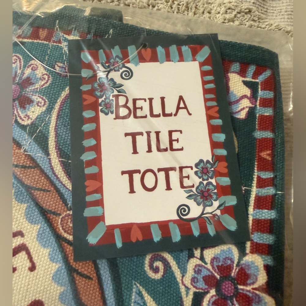BRIGHTON Tote Bag, New In Bag, LOVE,Never Opened, Bella Tile Tote, Original $150 - Picture 3 of 7
